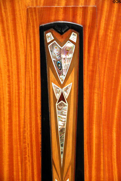 Detail of pull of German Art Nouveau cabinet (1902) by Patriz Huber made by W. Kummel at Museum of Fine Arts. Boston, MA.