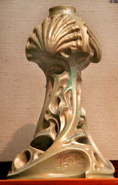 French Art Nouveau lamp base model (1904) by Jacques Gruber to be made by Rambervillers ceramic factory at Museum of Fine Arts. Boston, MA.