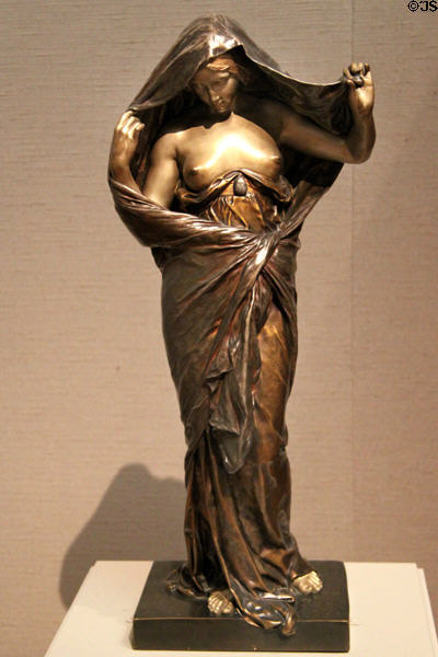 French Art Nouveau sculpture of Nature Unveiling Herself Before Science (1899) by Louis-Ernest Barrias at Museum of Fine Arts. Boston, MA.