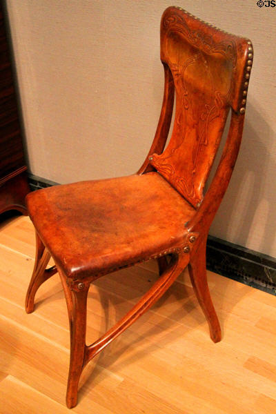 French Art Nouveau chair (c1900) by Eugène Gaillard made for 1900 Paris International Exhibition at Museum of Fine Arts. Boston, MA.