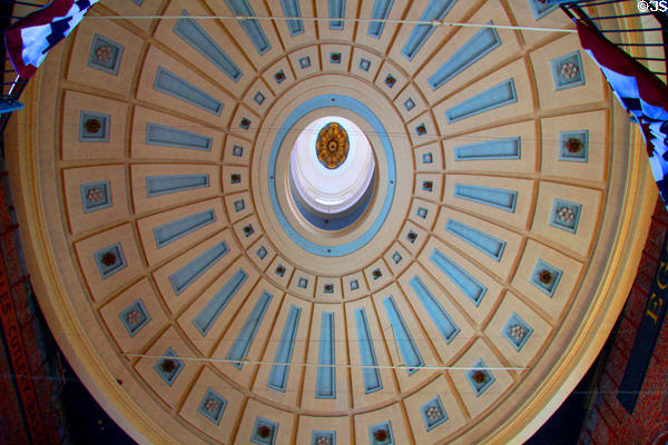 Dome interior of Quincy Market building at Faneuil Hall Market. Boston, MA.