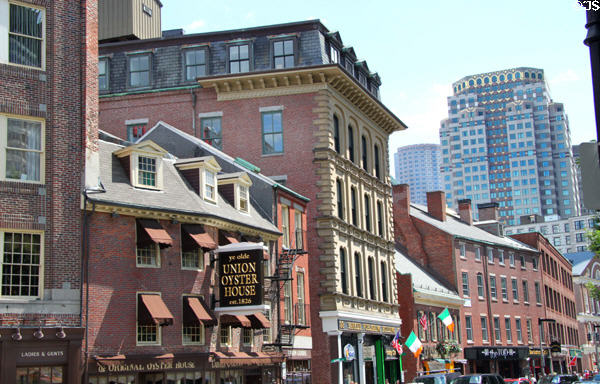 Heritage buildings along Union St. Boston, MA.
