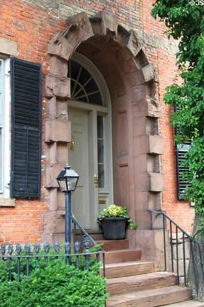 Stephen Higginson Jr. - Lemuel Shaw House (1803) (49 Mount Vernon St.) in Beacon Hill. Boston, MA. Style: Federal. Architect: Charles Bulfinch.