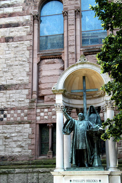 Phillips Brooks statue (1907-10) by Augustus Saint-Gaudens at Trinity Church. Boston, MA.