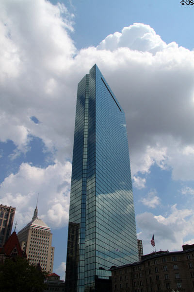 John Hancock Tower (1976) (60 floors) (200 Clarendon St.). Boston, MA. Architect: I.M. Pei & Partners.
