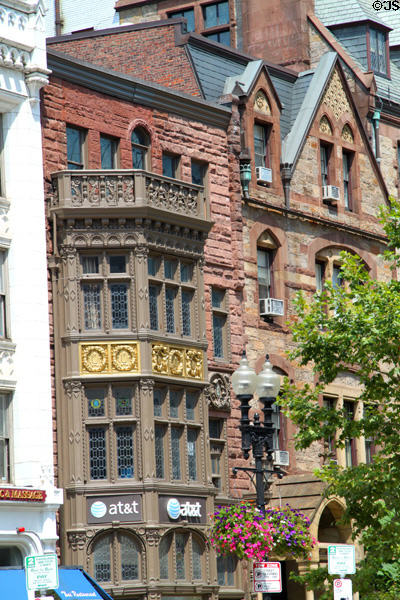 Commercial heritage building (1886) (647 Boylston St.). Boston, MA. Architect: G. Wilton Lewis.