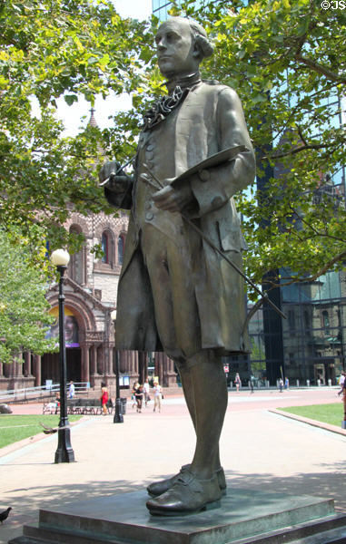 John Singleton Copley (1738-1815) statue (2002) by Lewis Cohen in Copley Sq. Boston, MA.