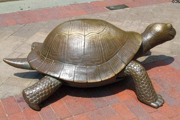 Tortoise from Tortoise & Hare (1995) by Nancy Schön in Copley Square. Boston, MA.