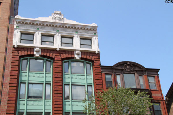 Universalist Publishing Company Building (1909) (359 Boylston St.) & heritage commercial building (1910) (355 Boylston St.). Boston, MA.
