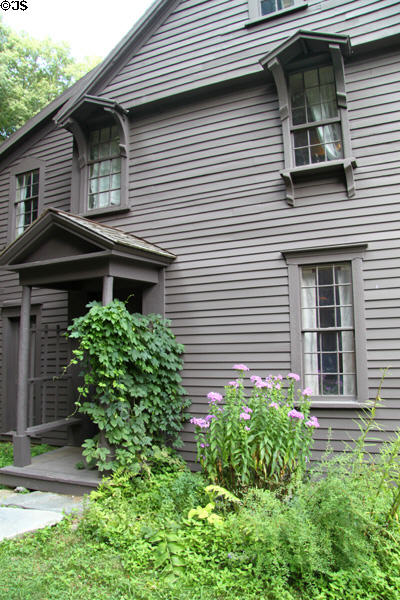 Side facade of Louisa May Alcott's Orchard House. Concord, MA.