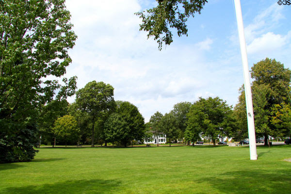 Lexington Green where first battle of Revolutionary War took place (April 19, 1775). Lexington, MA.