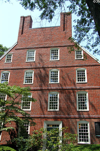 Massachusetts Hall was occupied by American Revolutionary Army (1775-6). Cambridge, MA.