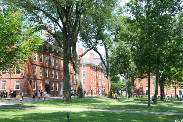 Residence halls on Harvard Yard. Cambridge, MA.