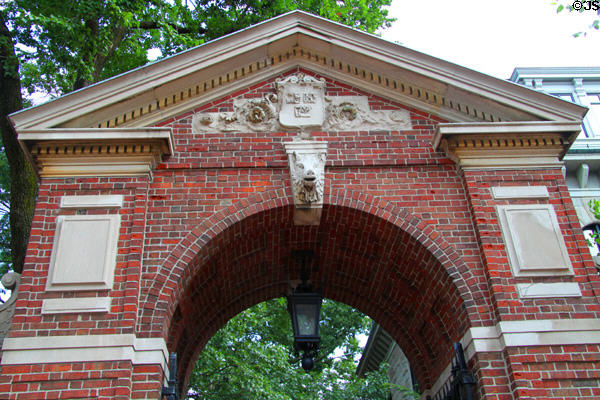 Porcellian Gate at Harvard. Cambridge, MA.