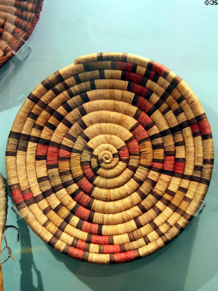 Hopi basket plaque (prior to 1916) at Peabody Museum. Cambridge, MA.