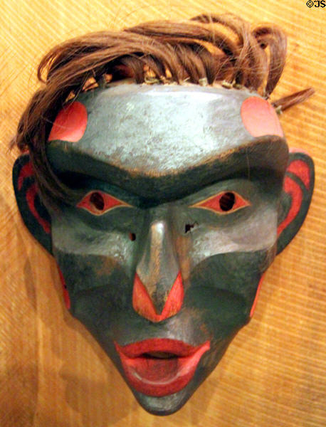 Kwakiutl Dzoonokwa mask (1917) at Peabody Museum. Cambridge, MA.