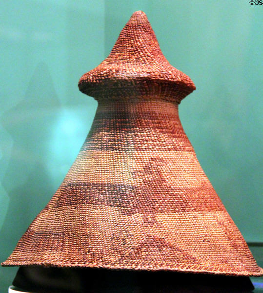 Northwest coast conical native hat (c1790) at Peabody Museum. Cambridge, MA.