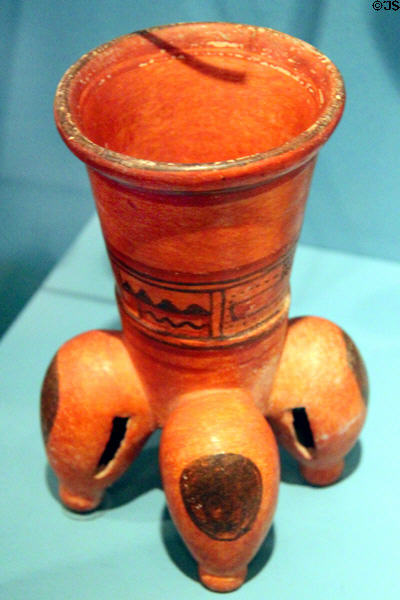 Mayan ceramic painted vessel (150-250) from Holmul, Guatemala at Peabody Museum. Cambridge, MA.
