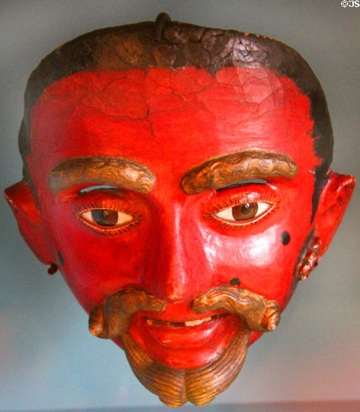 Kuna devil mask (c1910) at Peabody Museum. Cambridge, MA.