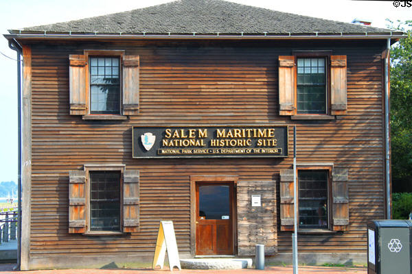 Central Wharf Warehouse, now Salem Maritime National Historic Site visitor building (Derby St.) by National Park Service. Salem, MA.