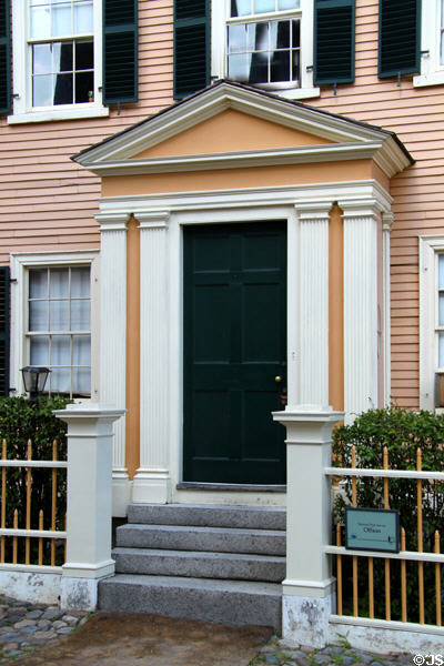 Front door of Hawkes House (1780). Salem, MA.