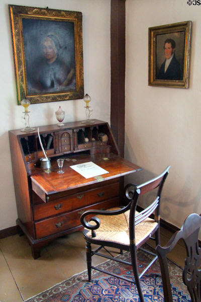 Dropfront desk at House of Seven Gables. Salem, MA.