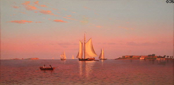 Castle Island painting (1872) by Francis Augustus Silva at Peabody Essex Museum. Salem, MA.