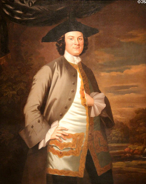 Thomas Dongan portrait (c1749-52) by John Wollaston at Museum of Fine Arts. Boston, MA.