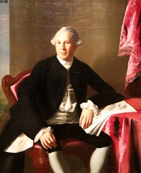 Joseph Warren portrait (1765) by John Singleton Copley at Museum of Fine Arts. Boston, MA.