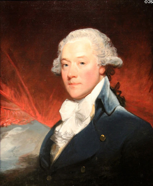 Colonel James Swan portrait (1795) by Gilbert Stuart at Museum of Fine Arts. Boston, MA.