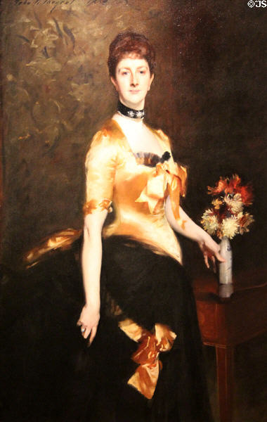 Edith, Lady Playfair (Edith Russell) portrait (1884) by John Singer Sargent at Museum of Fine Arts. Boston, MA.
