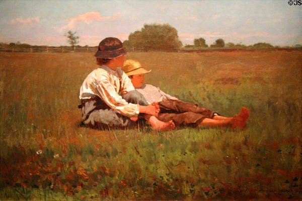 Boys in a Pasture painting (1874) by Winslow Homer at Museum of Fine Arts. Boston, MA.