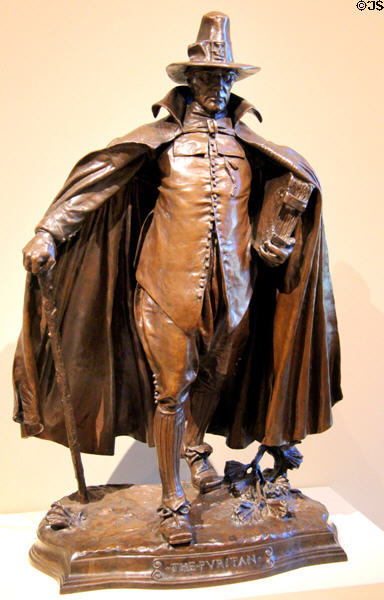 Puritan reduction bronze sculpture (1899) by Augustus Saint-Gaudens at Museum of Fine Arts. Boston, MA.