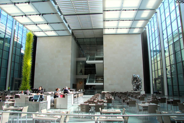 Interior of entrance atrium of American art wing of Museum of Fine Arts. Boston, MA.