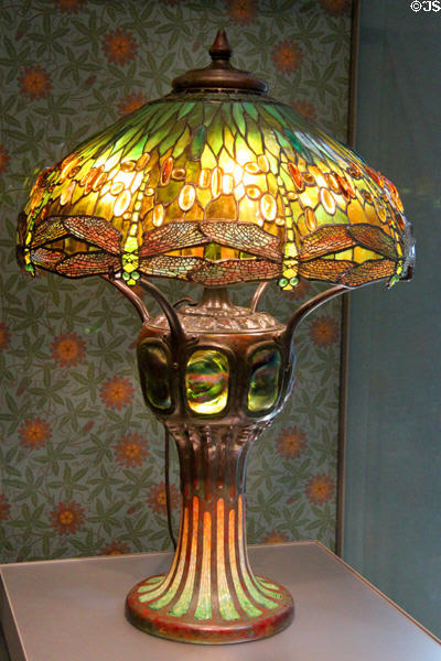 Hanging Head Dragonfly table lamp (c1905-10) by Louis Comfort Tiffany of New York City at Museum of Fine Arts. Boston, MA.