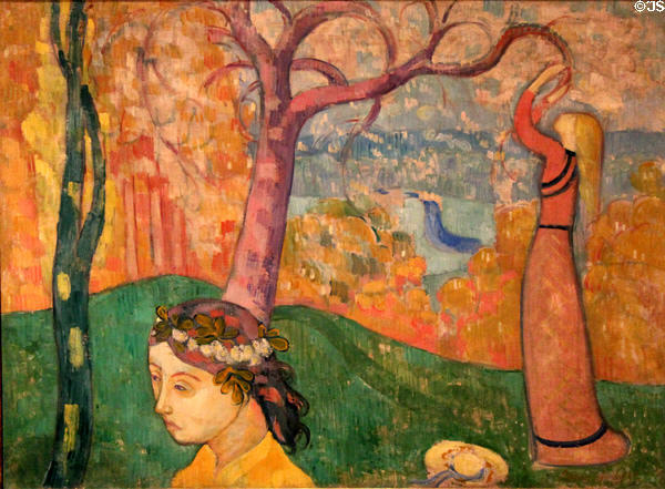 Springtime (aka Madeleine in the Bois d'Amour) portrait (1892) by Émile Bernard at Museum of Fine Arts. Boston, MA.