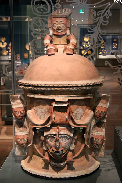 Mayan burial urn at Museum of Fine Arts. Boston, MA.