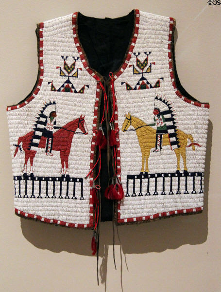 Lakota Sioux man's beaded vest (c1900) from Great Plains region at Museum of Fine Arts. Boston, MA.