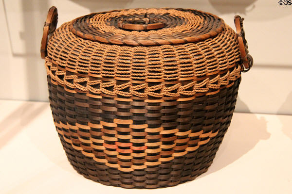 Penobscot basket (c1930-40) from Maine at Museum of Fine Arts. Boston, MA.