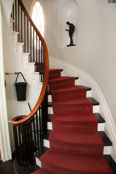 Spiral staircase at Nichols House Museum. Boston, MA.