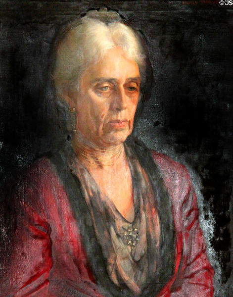 Portrait of Rose Standish Nichols (1872-1960) by Polly Thayer at Nichols House Museum. Boston, MA.