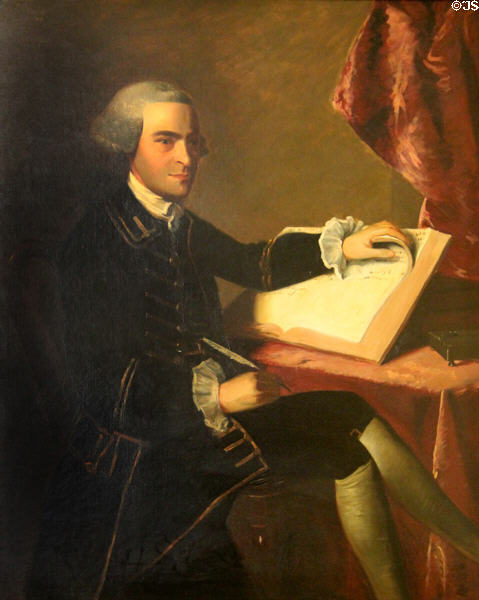 Portrait of Governor John Hancock at Massachusetts State House. Boston, MA.