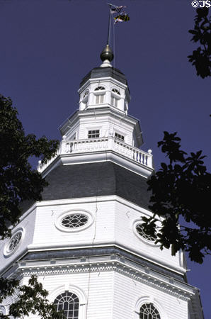 Maryland State Capital (c1772). Annapolis, MD. Architect: Joseph Horatio Anderson & Joseph Clark.