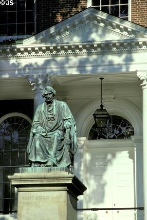 Statue of Roger Brooke Taney, fifth U.S. Chief Justice, at Maryland State Capital. Annapolis, MD.