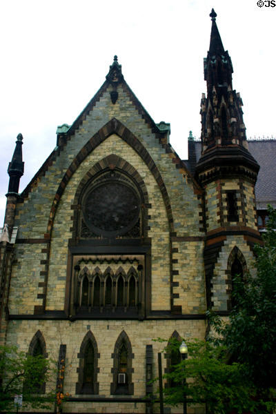 Transept facade of Mount Vernon Place United Methodist Church. Baltimore, MD.