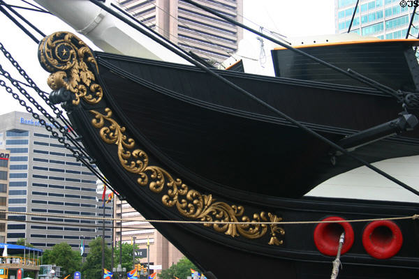 Bow of USS Constellation. Baltimore, MD.