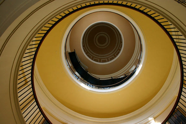 Interior of State Capitol dome. Augusta, ME.