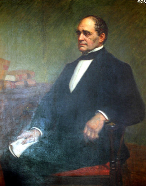 Portrait of Hannibal Hamlin by Alfred E. Smith (1901) in Maine State Capitol. Hamlin was Lincoln's Vice-President after serving as a Maine governor & congressman. Augusta, ME.