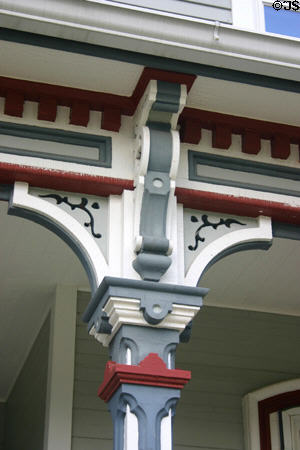 Italianate details of house at N. Hanchett at Grand St. Coldwater, MI.