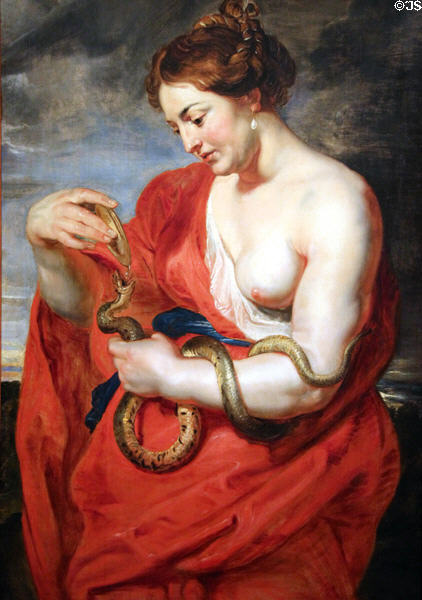 Hygeia, Goddess of Health, painting (c1615) by Peter Paul Rubens at Detroit Institute of Arts. Detroit, MI.